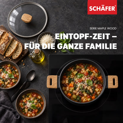 SCHÄFER Bratentopf Ø 24 cm Maple Wood – Antihaftbeschichtung, induktionsgeeignet – Ansicht 7