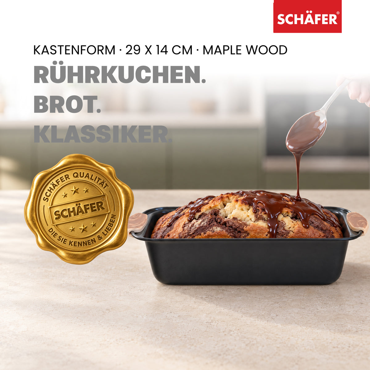 SCHÄFER Kastenform 29 × 14 cm Serie Maple Wood – Ansicht 2