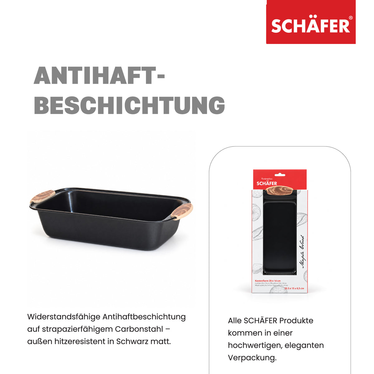 SCHÄFER Kastenform 29 × 14 cm Serie Maple Wood – Ansicht 3