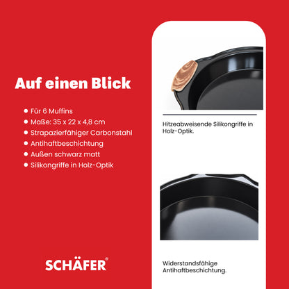 SCHÄFER Muffinform 35 × 22 × 4,8 cm Serie Maple Wood – Ansicht 4