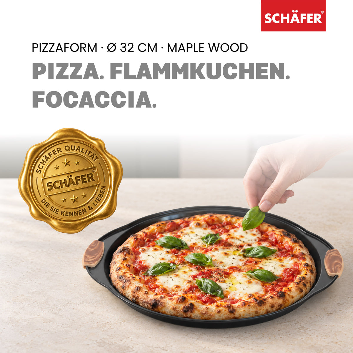 SCHÄFER Pizzaform Ø 32 cm Serie Maple Wood – Ansicht 2
