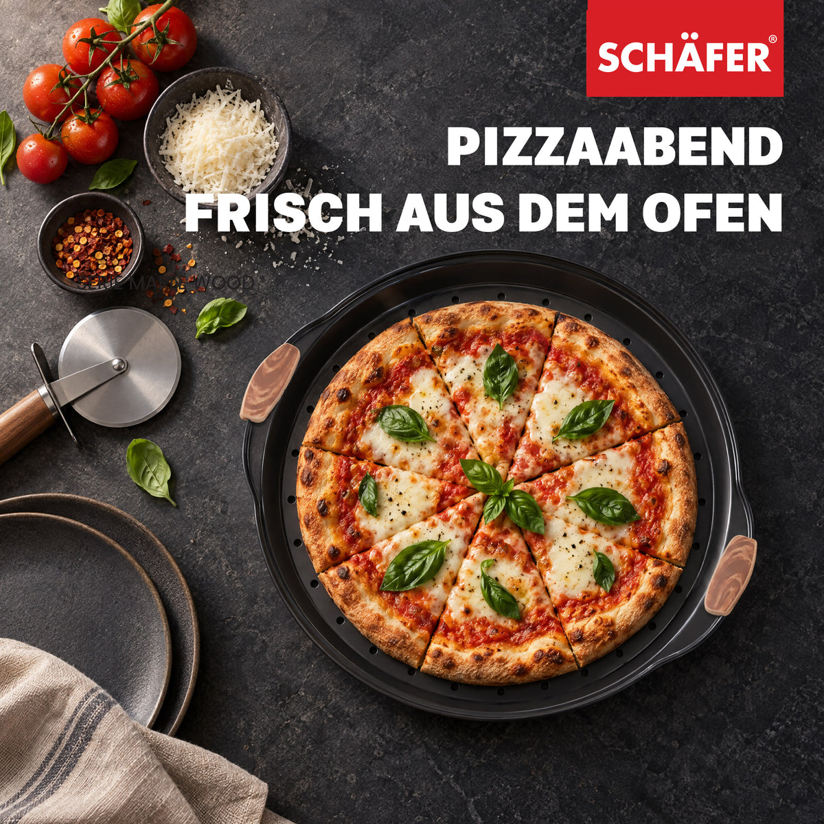 SCHÄFER Pizzaform Ø 32 cm Serie Maple Wood – Ansicht 7