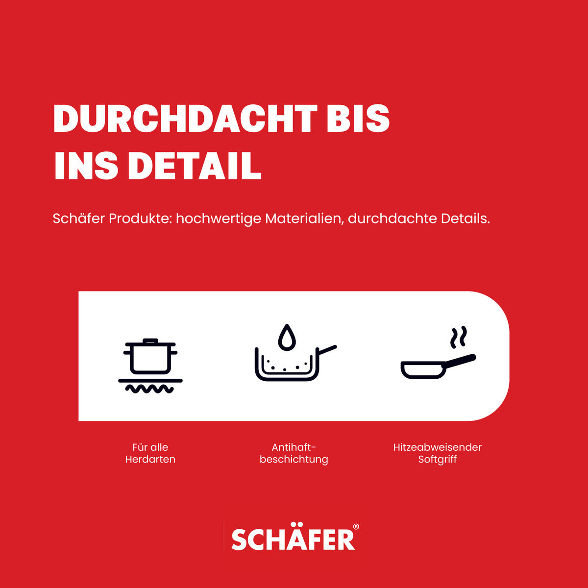 SCHÄFER Stieltopf Ø 16 cm Marble Black – Antihaftbeschichtung, induktionsgeeignet – Ansicht 5