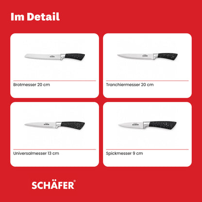 SCHÄFER 7-tlg. Messerblock Black – Ansicht 5