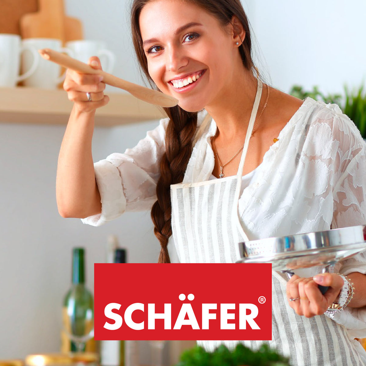SCHÄFER Borosilikatglas Wasserkocher 1 l Schwarz mit Temperaturanzeige 1100 Watt – Ansicht 6