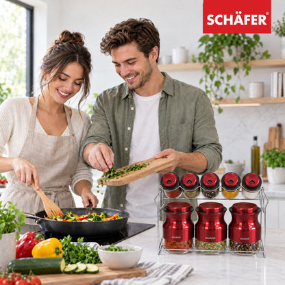 SCHÄFER 8-tlg. Gewürzregal Rot – Ansicht 8