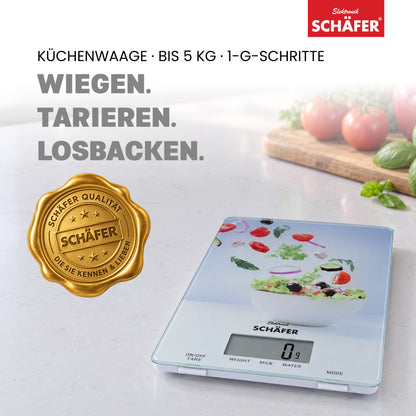 SCHÄFER Küchenwaage Motiv Salat bis 5 kg – Ansicht 2